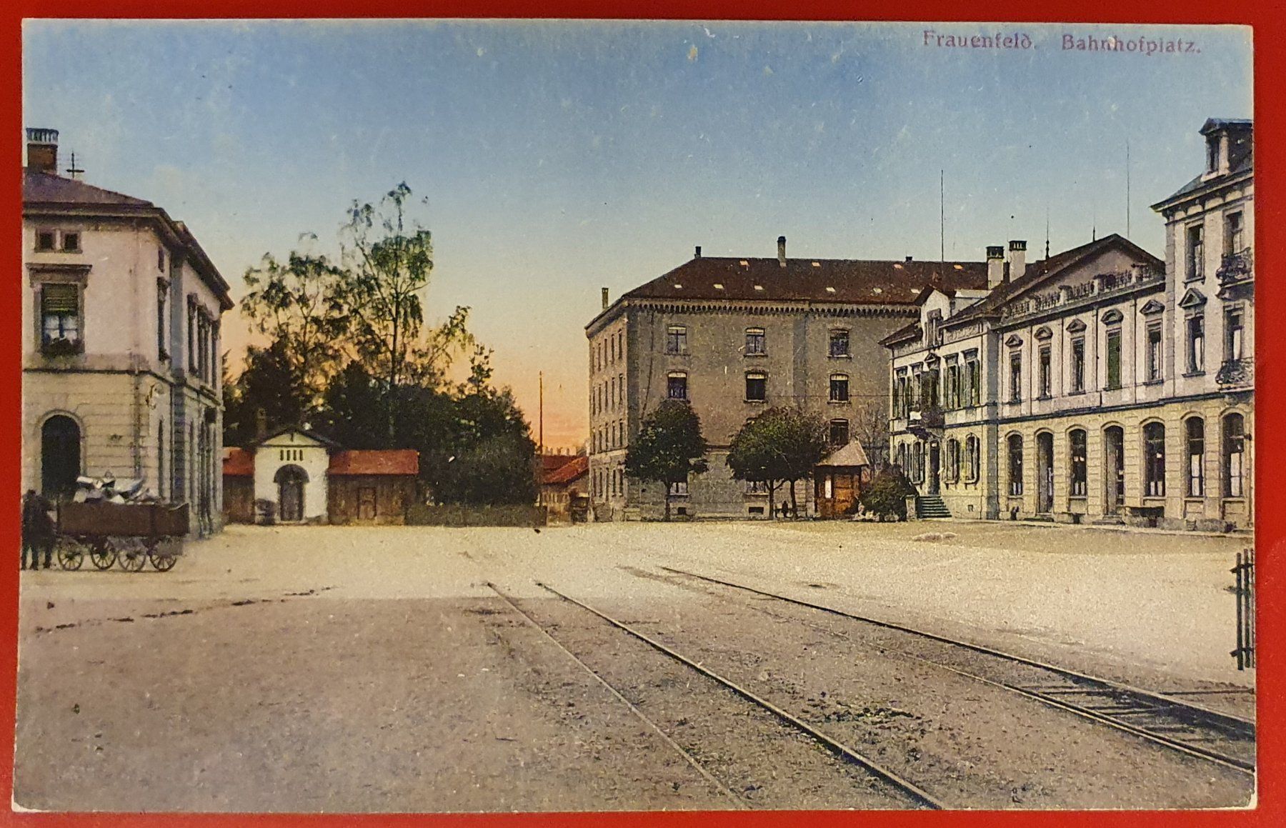 Cartoline postali: Frauenfeld 1925 - Bahnhofplatz – Usato da Kreuzlingen venduto da Rschweiz1