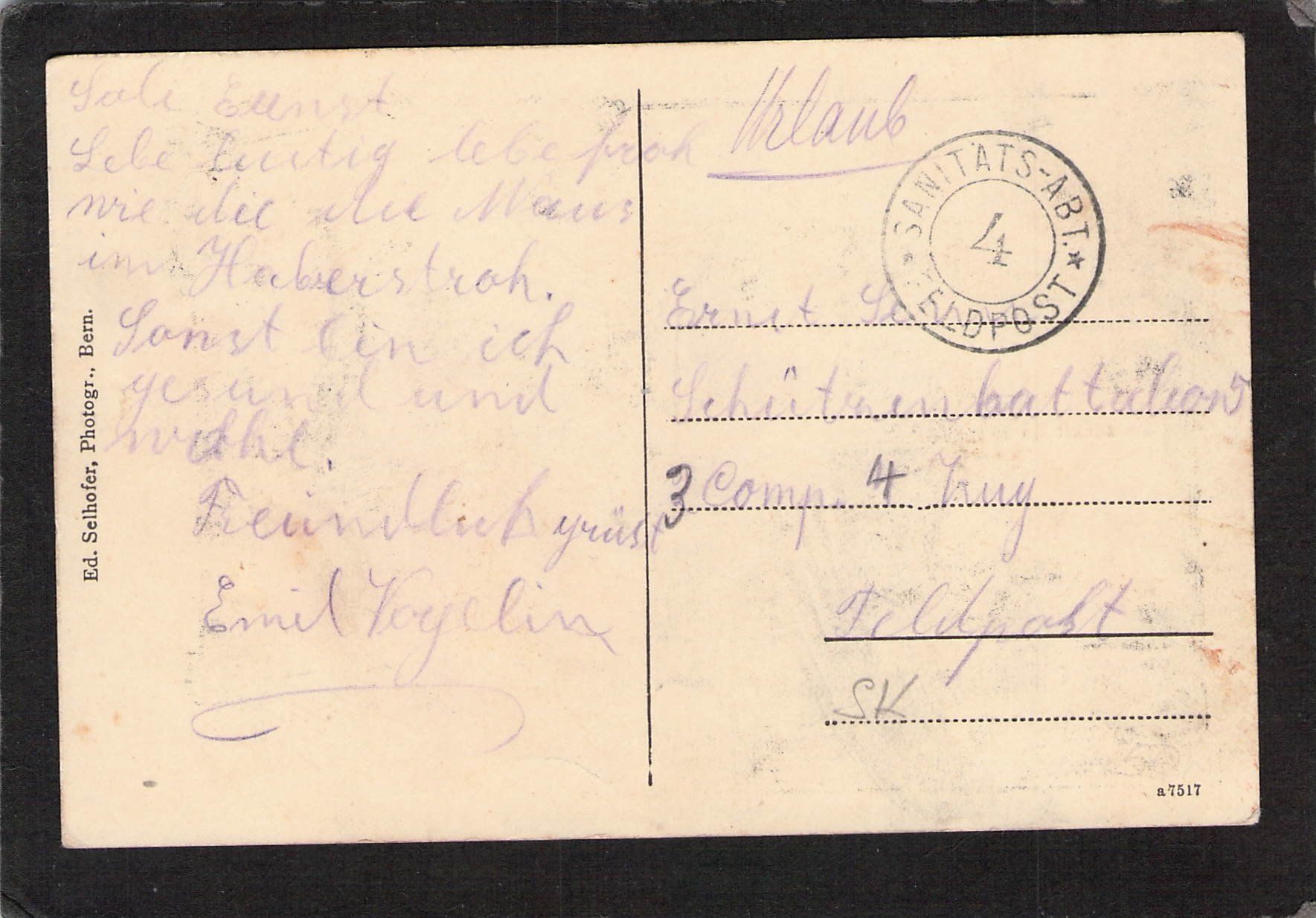 Cartoline postali: Lichtdruck: Mooseedorf BE,Bären,Sand,Grauholz Denkmal – Usato da Reichenburg venduto da Pipo-67 1