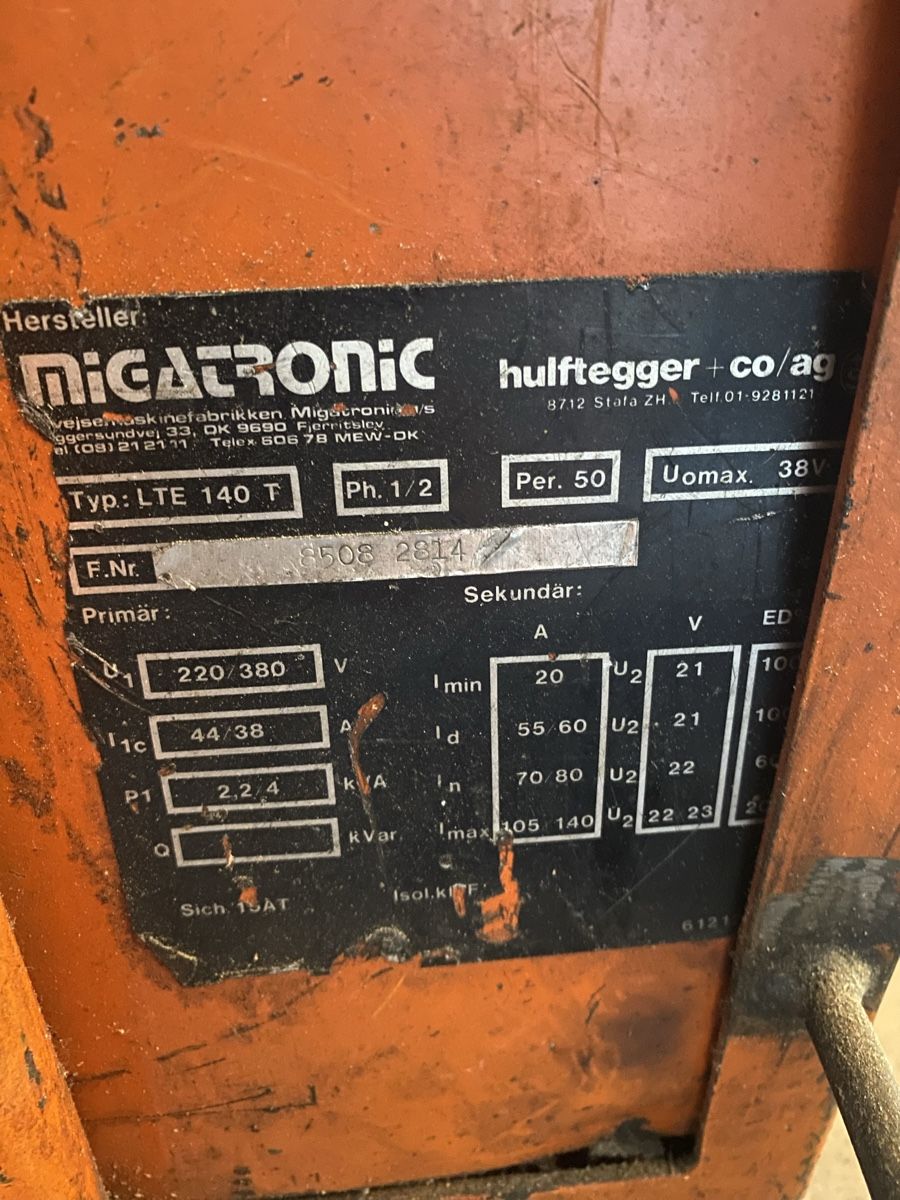 Postes à souder: Schweissgerät Migatronic – D'occasion à Schüpfen par vongumir 1