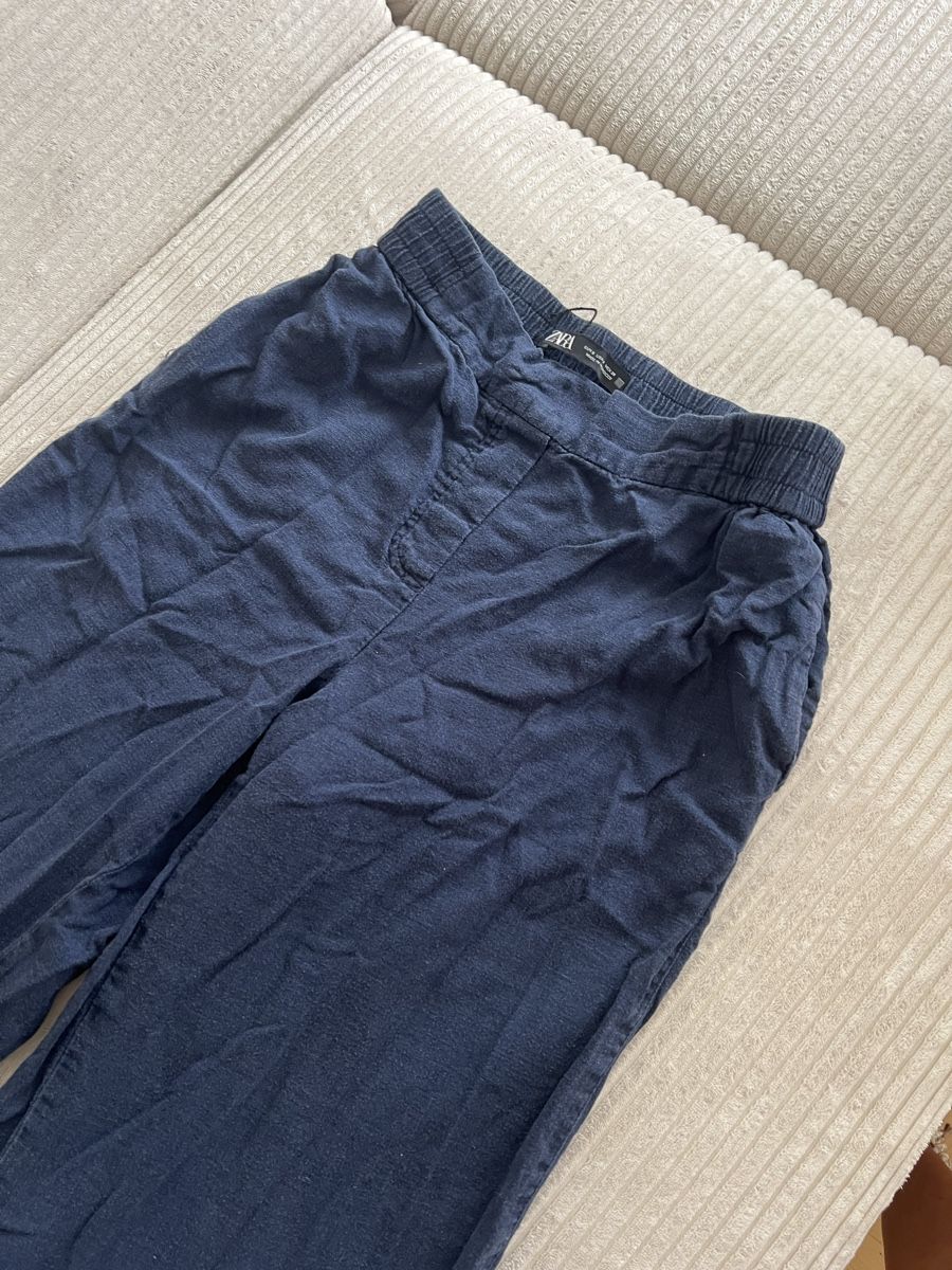 Zara Pantalons: ZARA LEINENHOSE NAVY GR S – D'occasion à Basel par theo-g77 4