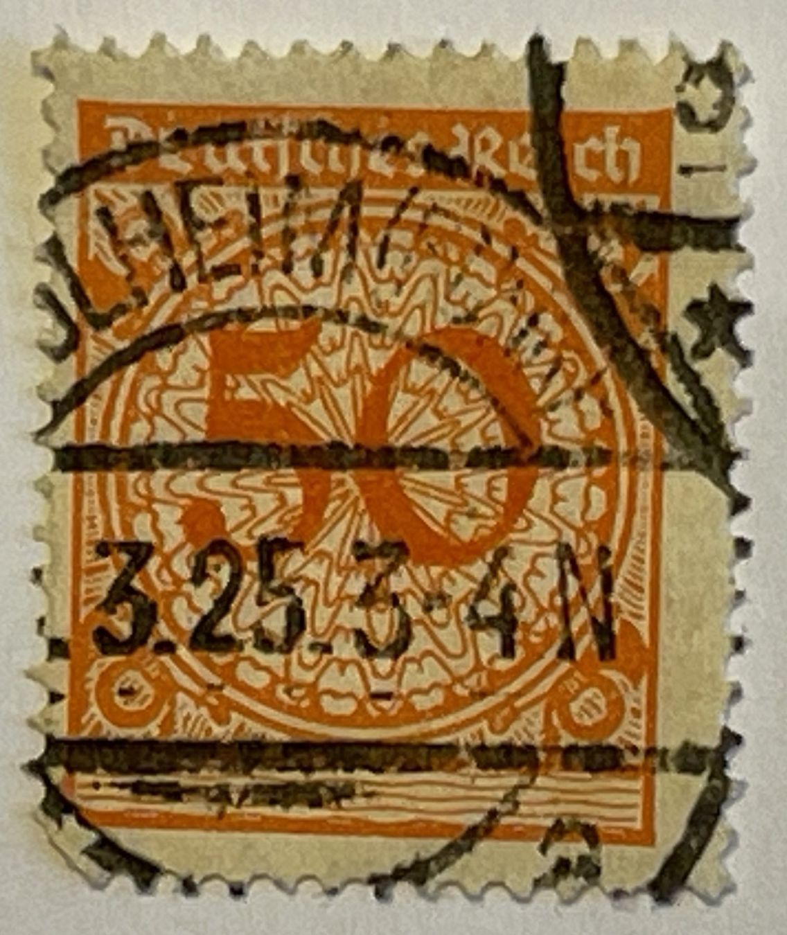 Tutti i francobolli: Deutsches Reich 50 Mark Briefmarke – Usato da Oftringen venduto da Vucki 1