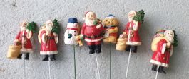 Weihnachts Dekopicker Set 7 Figuren Süsse Weihnachtsfiguren