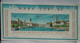 Briefmarkenblock NABA Züri 84 Helvetia