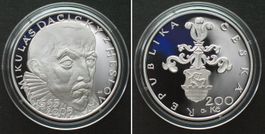 TSCHECHISCHE REPUBLIK 200 Korun 2005, Mikulas Dacicky Silber