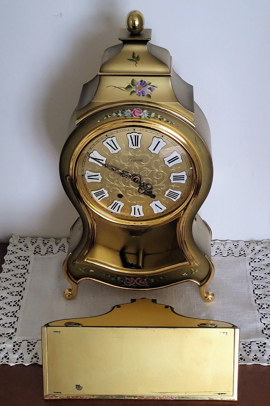 Orologi: Neuenburger-Pendule, Blumenmalerei, Vintage – Usato da Kriens venduto da StudachKriens 2