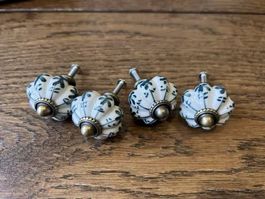 12x Retro Keramikgriffe für Schubladen und Schränke