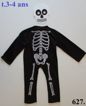 Costume squelette / Skelett t. 3 - 4 ans