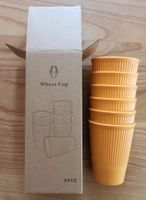 6er-Pack Mehrweg-Trinkbecher, gelb, neu & OVP
