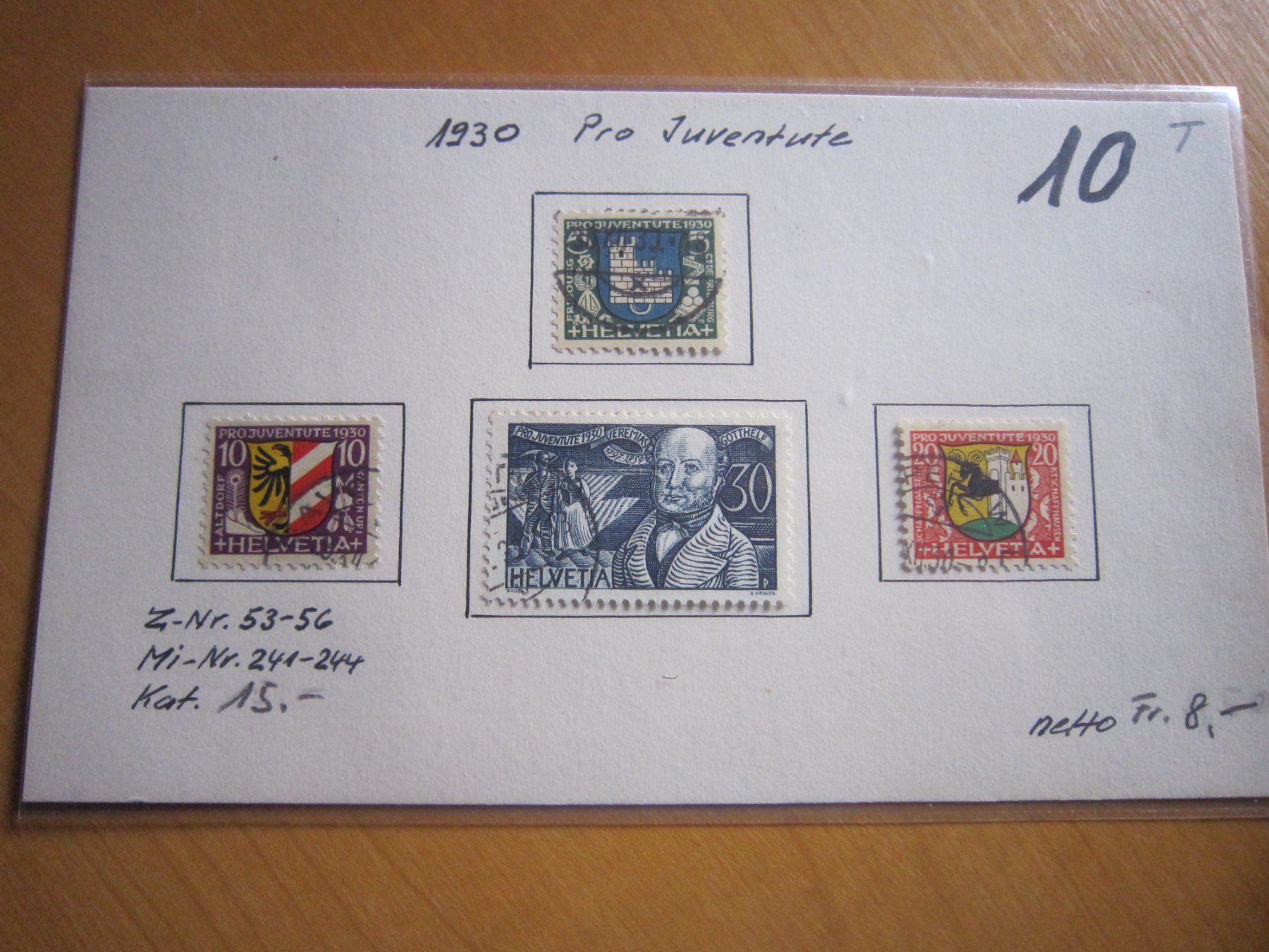Alle Briefmarken: Mk3 Projuventute 1930 Serie – Gebraucht aus Gordola von Polentaefung