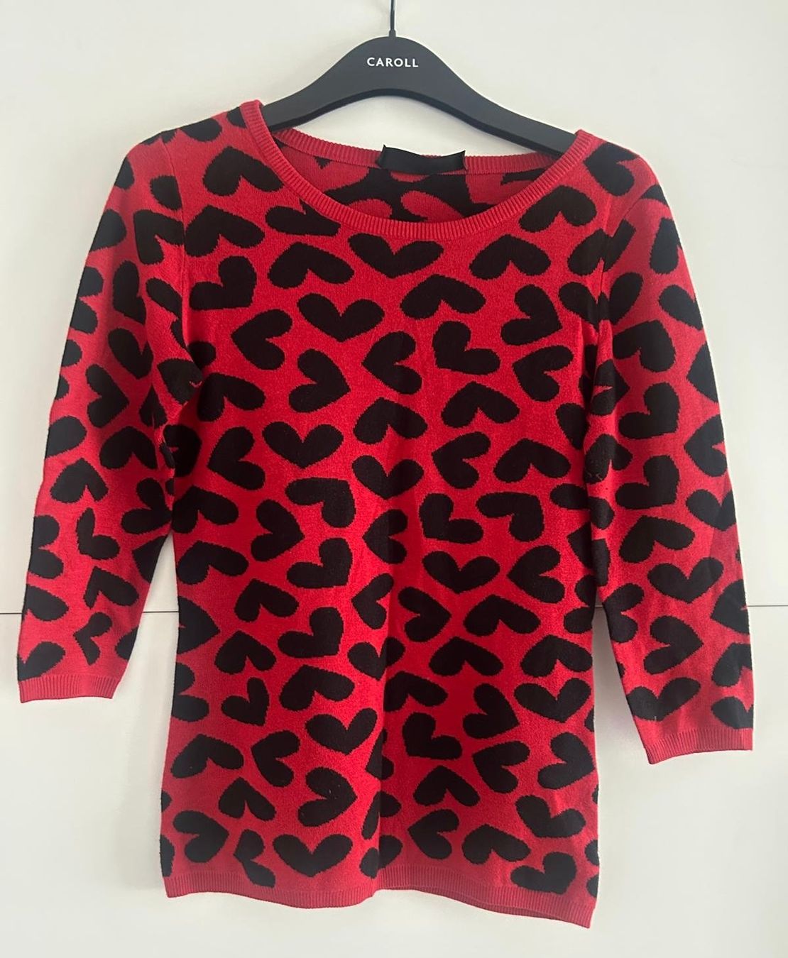 Hallhuber Maglioni & Felpe: Hallhuber Pullover XS, rot mit Herzen - Must-have! – Usato da Basel venduto da Friend68