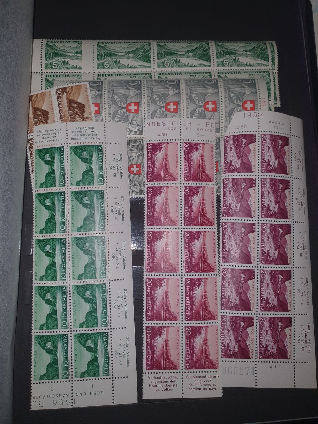Alle Briefmarken: 2 Alben mit Bogenstücken kat. ca 1700 – Gebraucht aus Altstätten SG von Pixi06 7