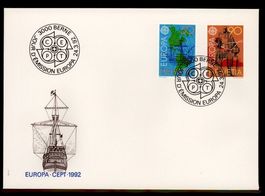 1992, FDC, Europa (Nr. 826–827)