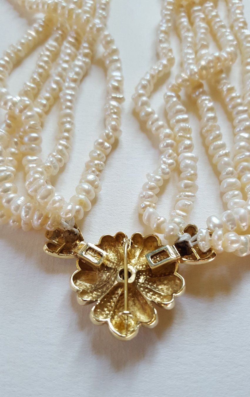 Ketten: Perlen Collier~585 Gold Verschluss/Broch – Gebraucht aus Wald ZH von Aniade 3