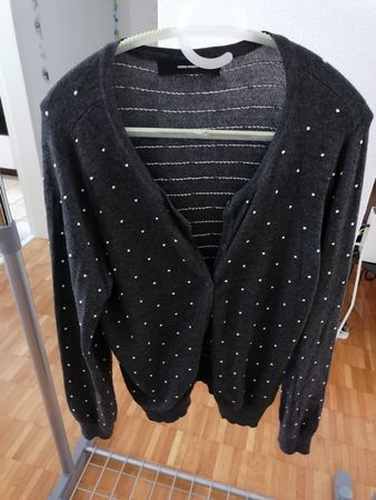 Feinstrickjacke von Vero Moda, dunkelgrau, Grösse L