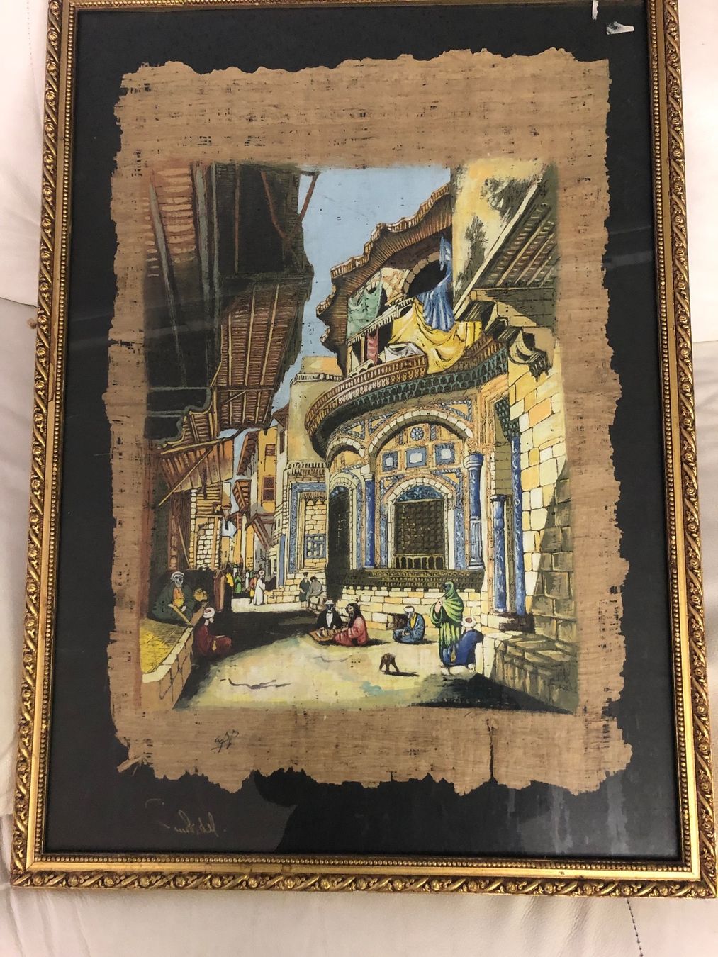 Poster & Bilder: Papyrusbild aus Cairo ca 40 Jahre alt – Gebraucht aus Basel von sch_9g6x 1