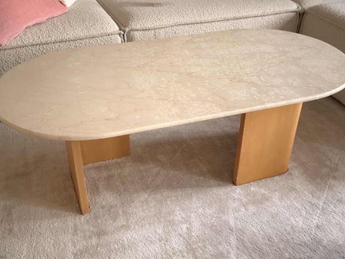 Tavoli: Coffee table oval in travertin optik – Usato da Uitikon Waldegg venduto da sdman 2
