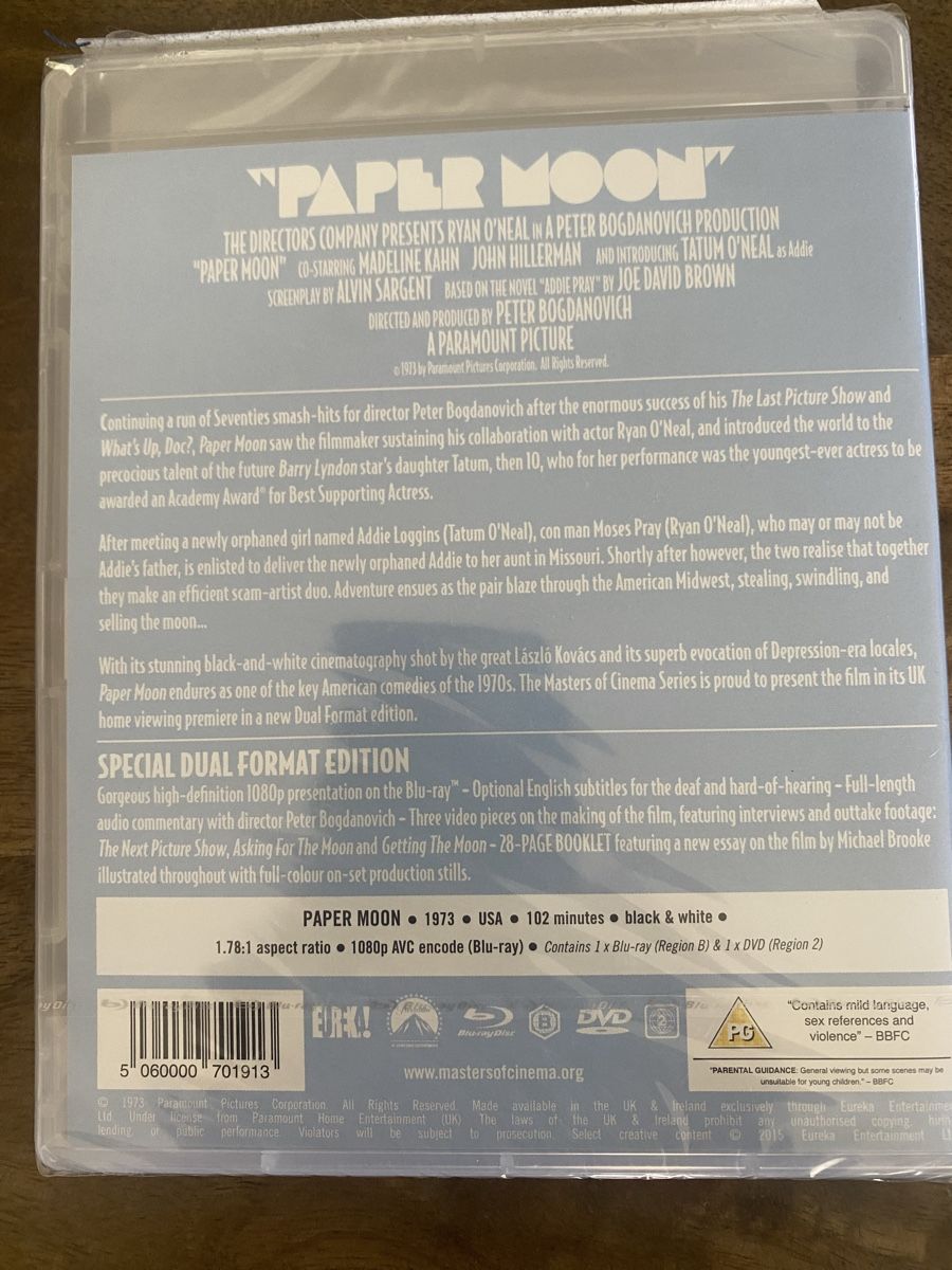 Tutti i DVDs: Blu-ray DVD Paper Moon UK Import  – Nuovo e nell'imballaggio originale da Rüschlikon venduto da Granulat204 1