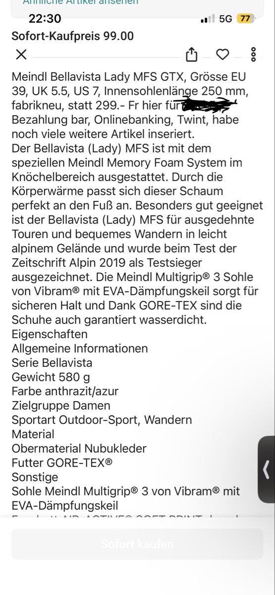 Meindl Herrenschuhe: Neue tolle Meindl Wanderschuhe Gr 39 NP 299.- – Neu und originalverpackt aus Aesch BL von shuja01 6