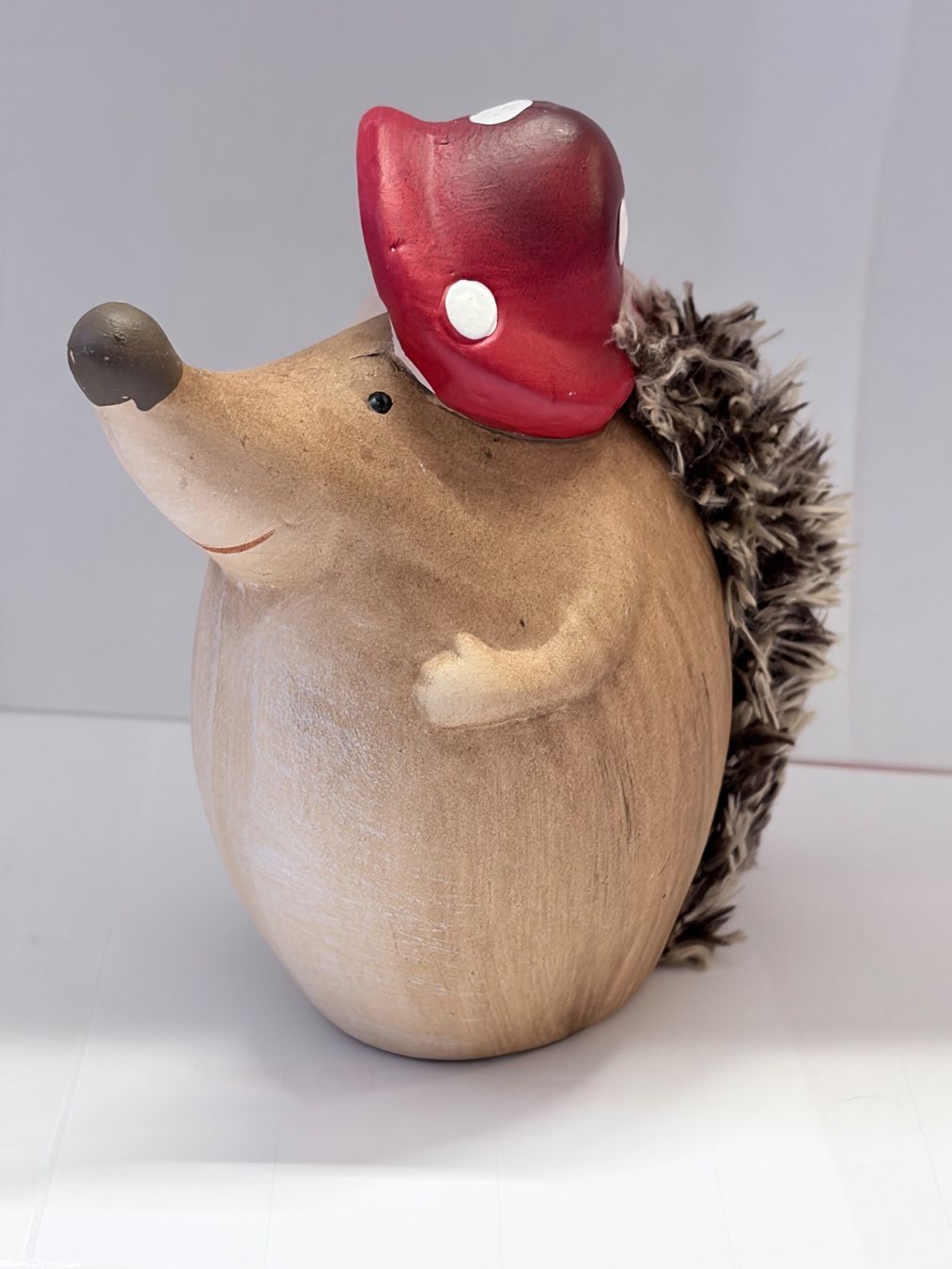 Statuette: Igel Figur mit Fliegenpilz  Keramik – Nuovo e nell'imballaggio originale da Zäziwil venduto da Emlea 4