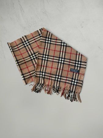 Schal Burberry Check Muster Wolle Damen Herren guter Zustand