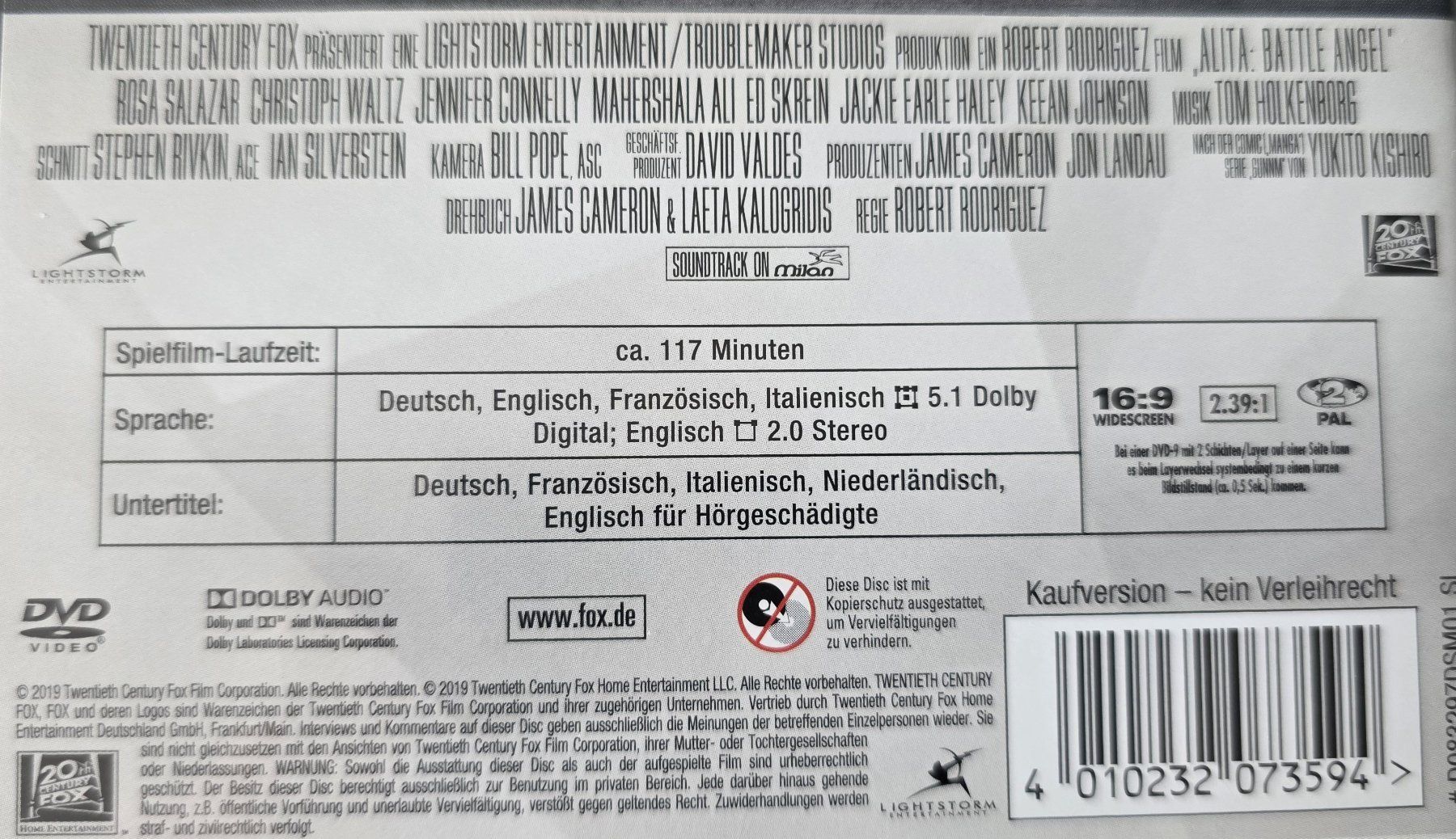 Alle DVDs: DVD Alita / Christoph Walz – Gebraucht aus Oetwil am See von fineli2 1