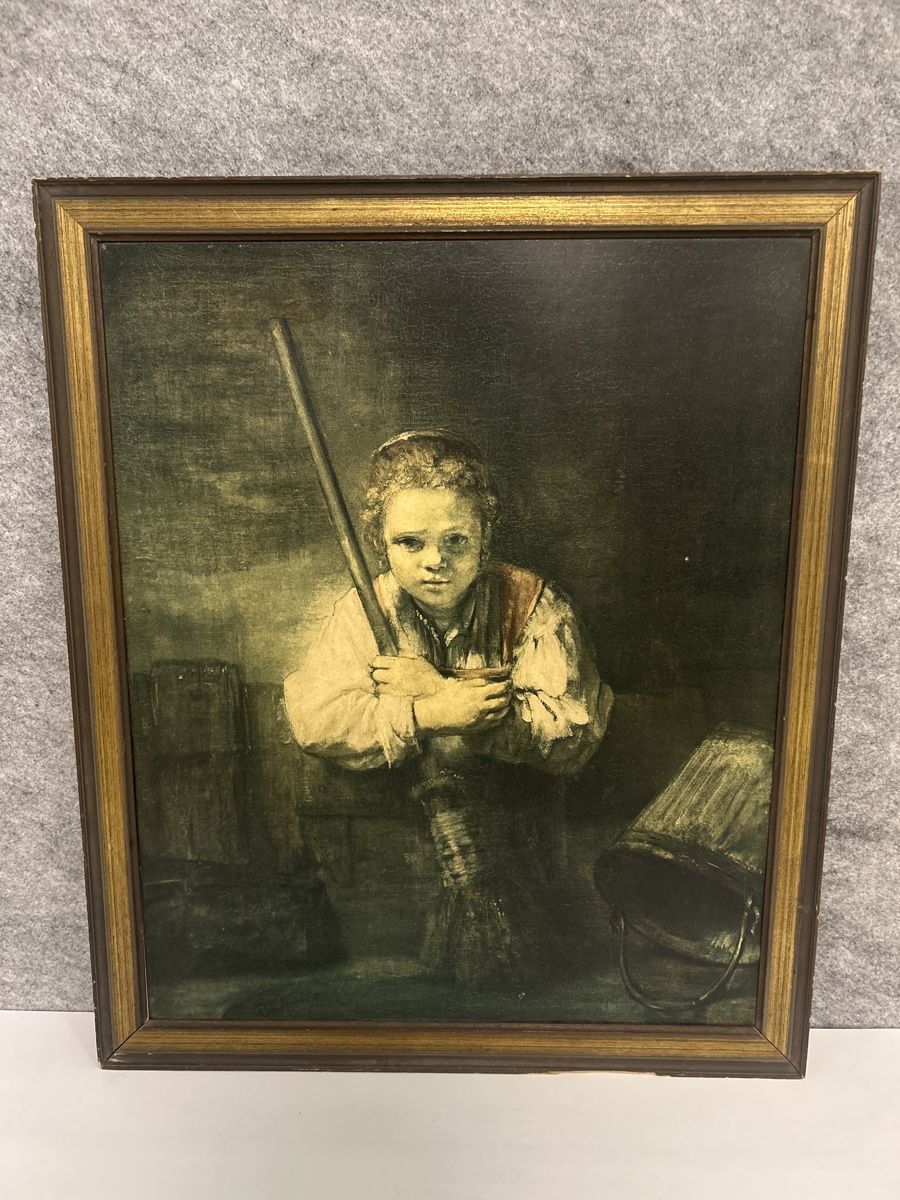 Foto & Immagini: Bub mit Besen, Kunst Bild – Usato da Glarus venduto da KunstWerkEr-LS87