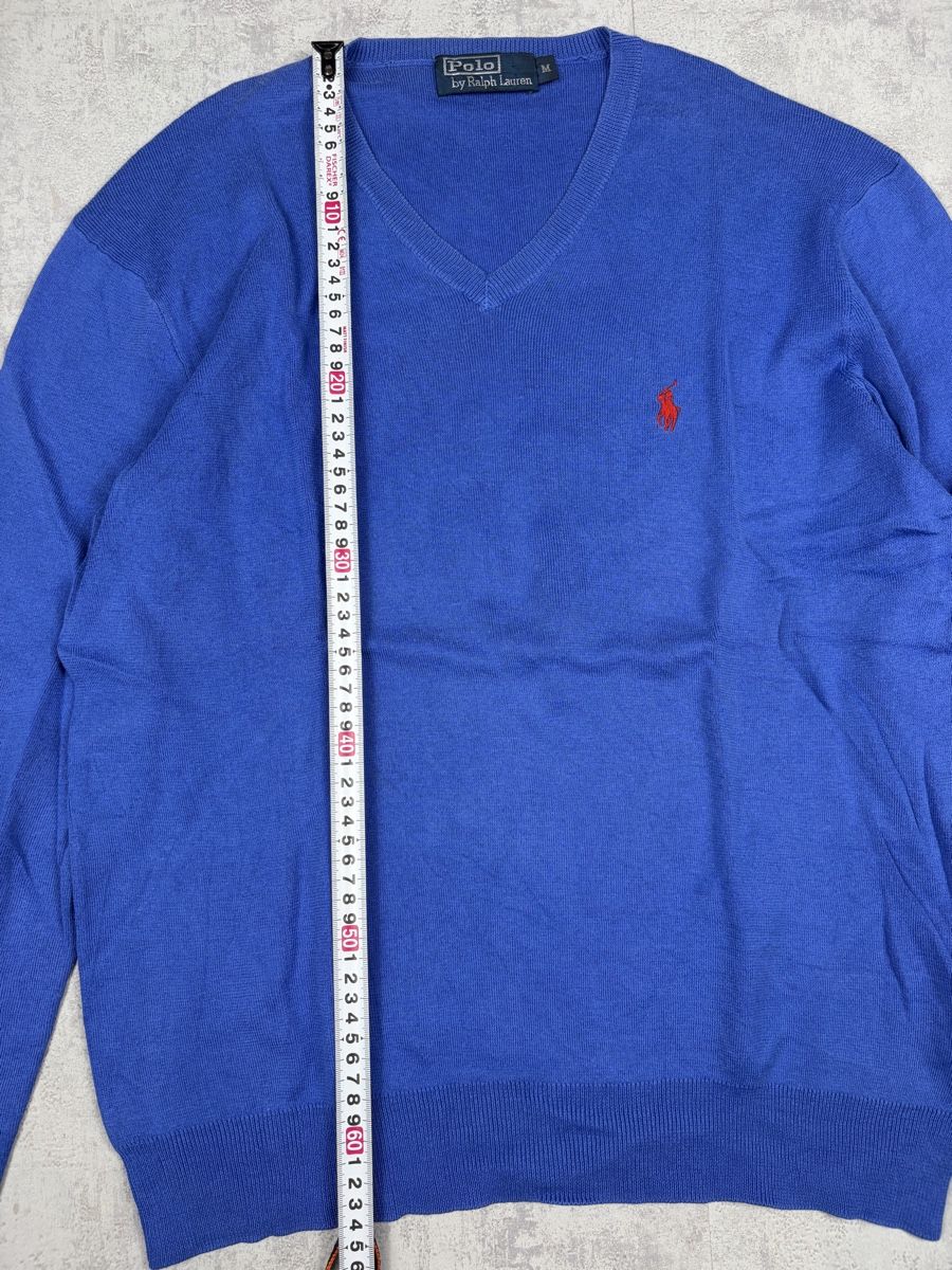 Ralph Lauren Pulls & Sweat-shirts: Pull col V Ralph Lauren bleu roi - 100% Coton - Taille M – Neuf (Voir description) à Hauterive NE par Leo_o 3