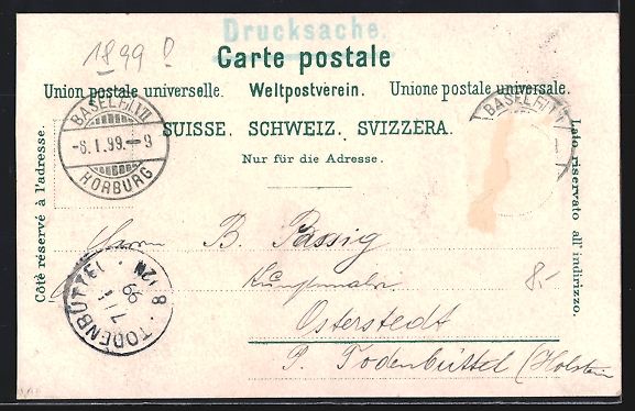 Cartoline postali: Litho Geneve, Vue generale, Rive Gauche, – Usato da Berlin venduto da bartko-reher 1