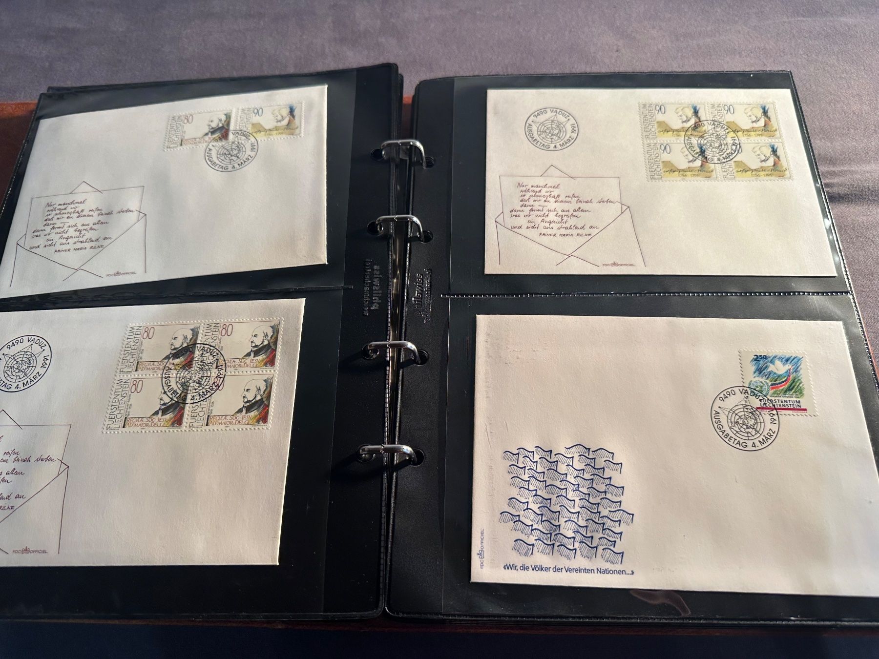 Tutti i francobolli: Album Lichtenstein FL Sammlung FDC – Usato da Stettfurt venduto da 2442 7