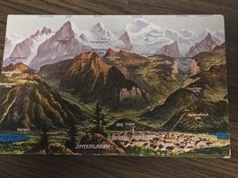 Alte Ansichtskarte Interlaken, Bergpanorama, Top Zustand
