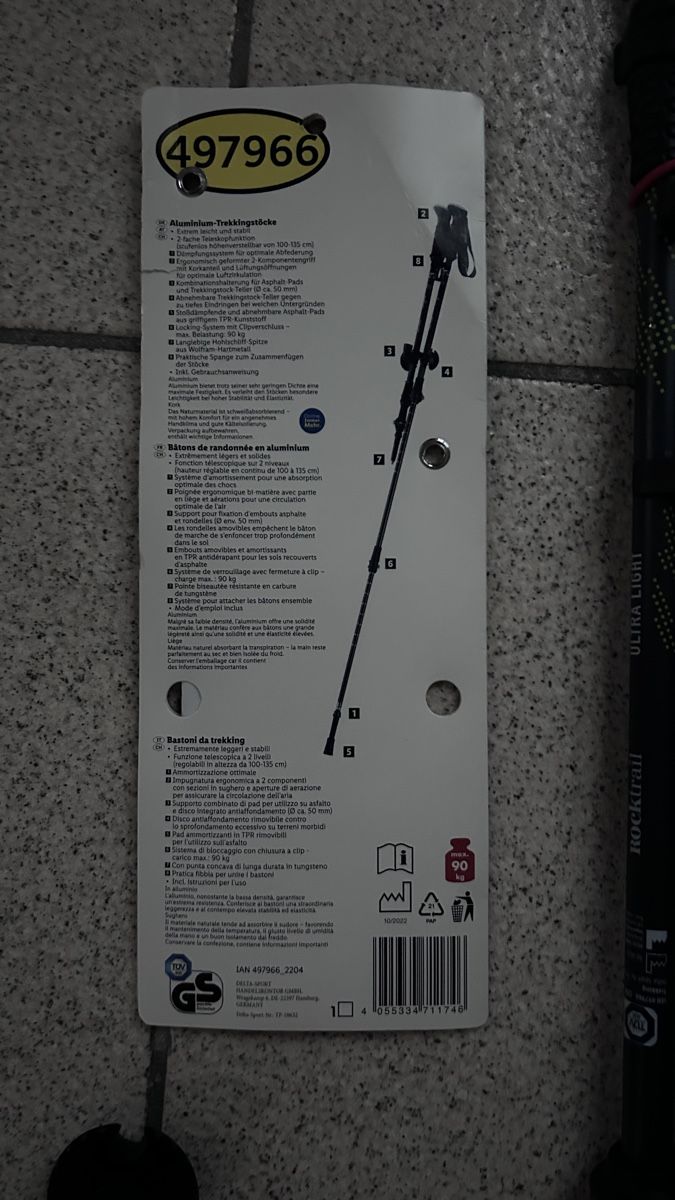 Bastoncini da trekking: Rocknroll Trekking Poles Ultra Light – Usato da Genève venduto da Noemie.wrmsi 4