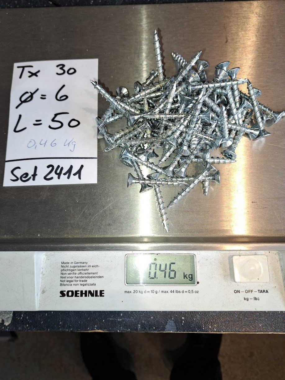 Eisenwaren: Schrauben Torx Ø 6mm; L=50mm; Tx 30 – Neu (gemäss Beschreibung) aus Sargans von Bomp 1