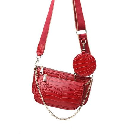 Kleine Umhängetasche in Rot Neu Clutch