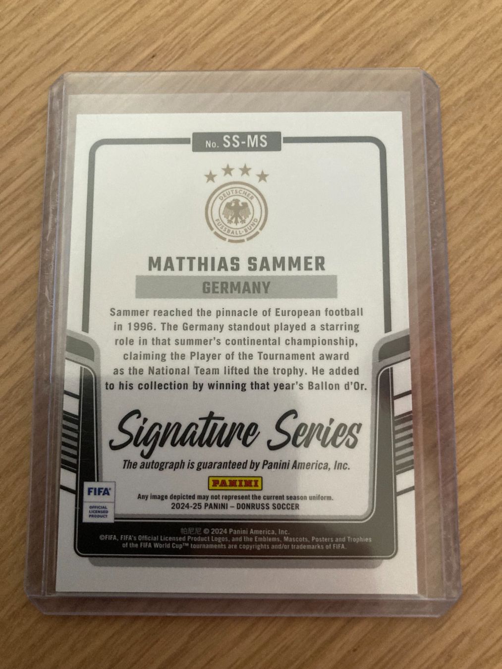 Panini Carte collezionabili: Panini Donruss 2024-25 - Matthias Sammer Auto – Usato da La Tour-de-Peilz venduto da Tyalos_Cards 1