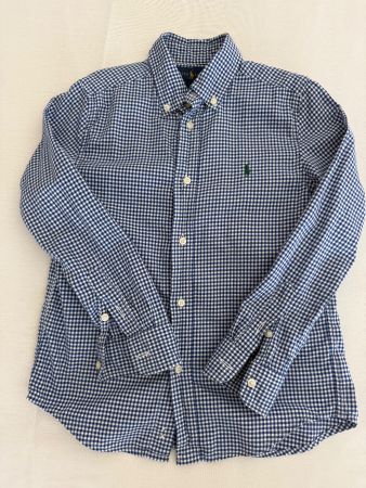 Ralph Lauren Hemd Grösse 7 Kariert Blau-Weiss