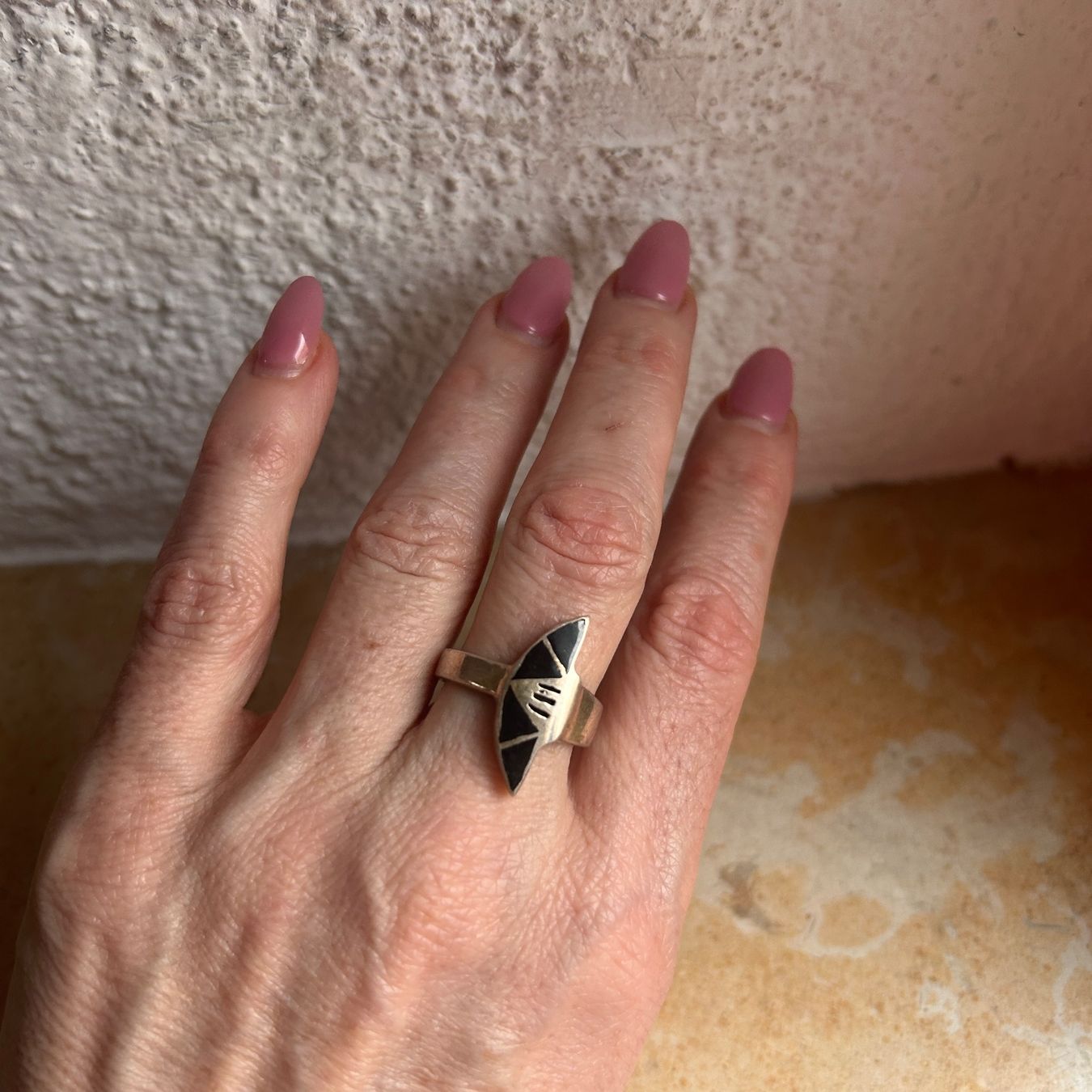 Ringe: Silberring Onyx-Halbmond (Grösse 60) – Gebraucht aus Laufen von belleskulptur 1
