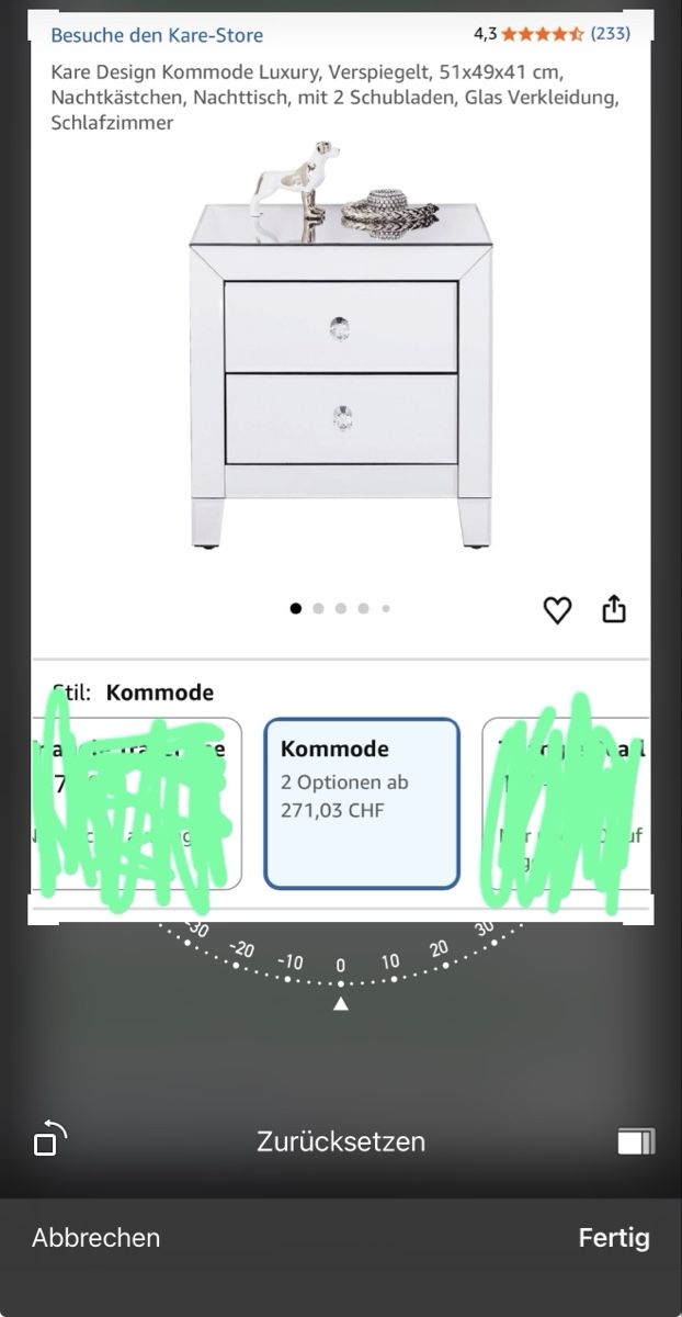 Kare Cassettiere: Kare Design Kommode Luxury, Verspiegelt – Usato da Remetschwil venduto da Ka95 3