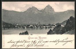 Gruss aus Brunnen, um 1900