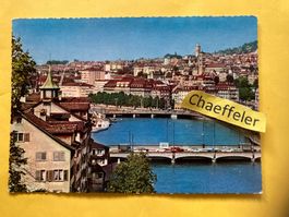 1961 Zürich. Blick auf die Limmat