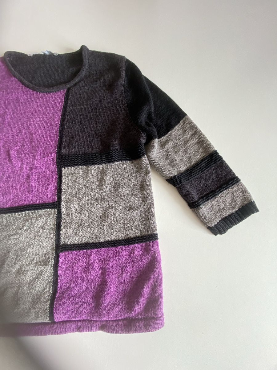 Maglioni & Felpe: Modischer Damenpullover, Gr. S, schwarz/lila/grau gestreift – Usato da lommis venduto da inf_thv8 2