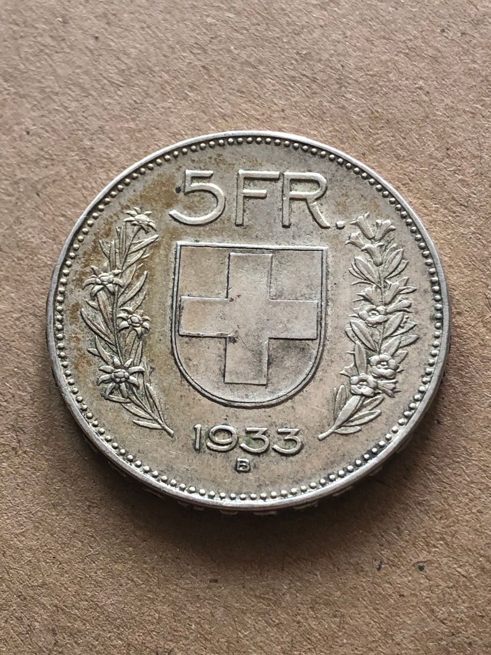 Tutti le monete: 5 Fr. 1933 – Usato da Schötz venduto da Odpa
