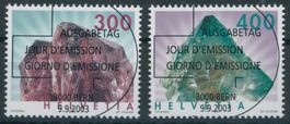 2003 - Mineralien - Ersttag Voll Stempel ET