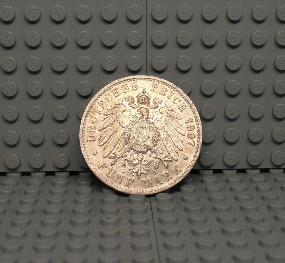 Tutti le monete: 5 Mark 1907 Wilhelm II / Württemberg – Usato da Arconciel venduto da breakout103 1