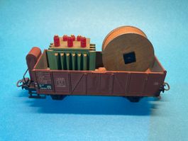 Märklin H0 Güterwagen mit Transformator und Kabelrolle