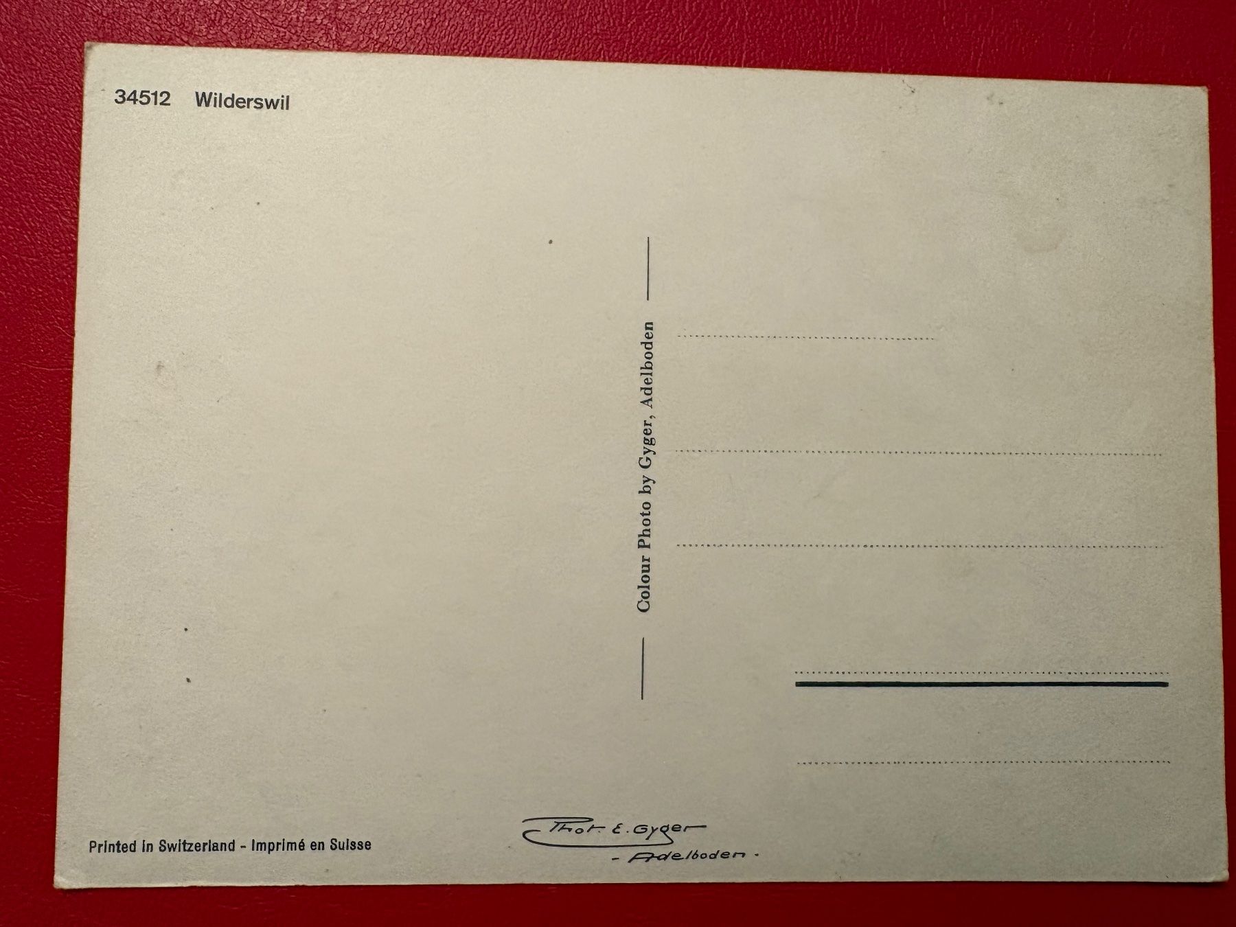 Cartoline postali: Wilderswil – Usato da St-Légier-Chiésaz venduto da Theo006 1