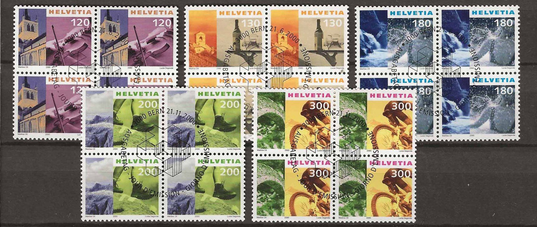 Alle Briefmarken: B1000 - Tourisme 2000 B3 1er jour – Gebraucht aus Trélex von Phil_Albert
