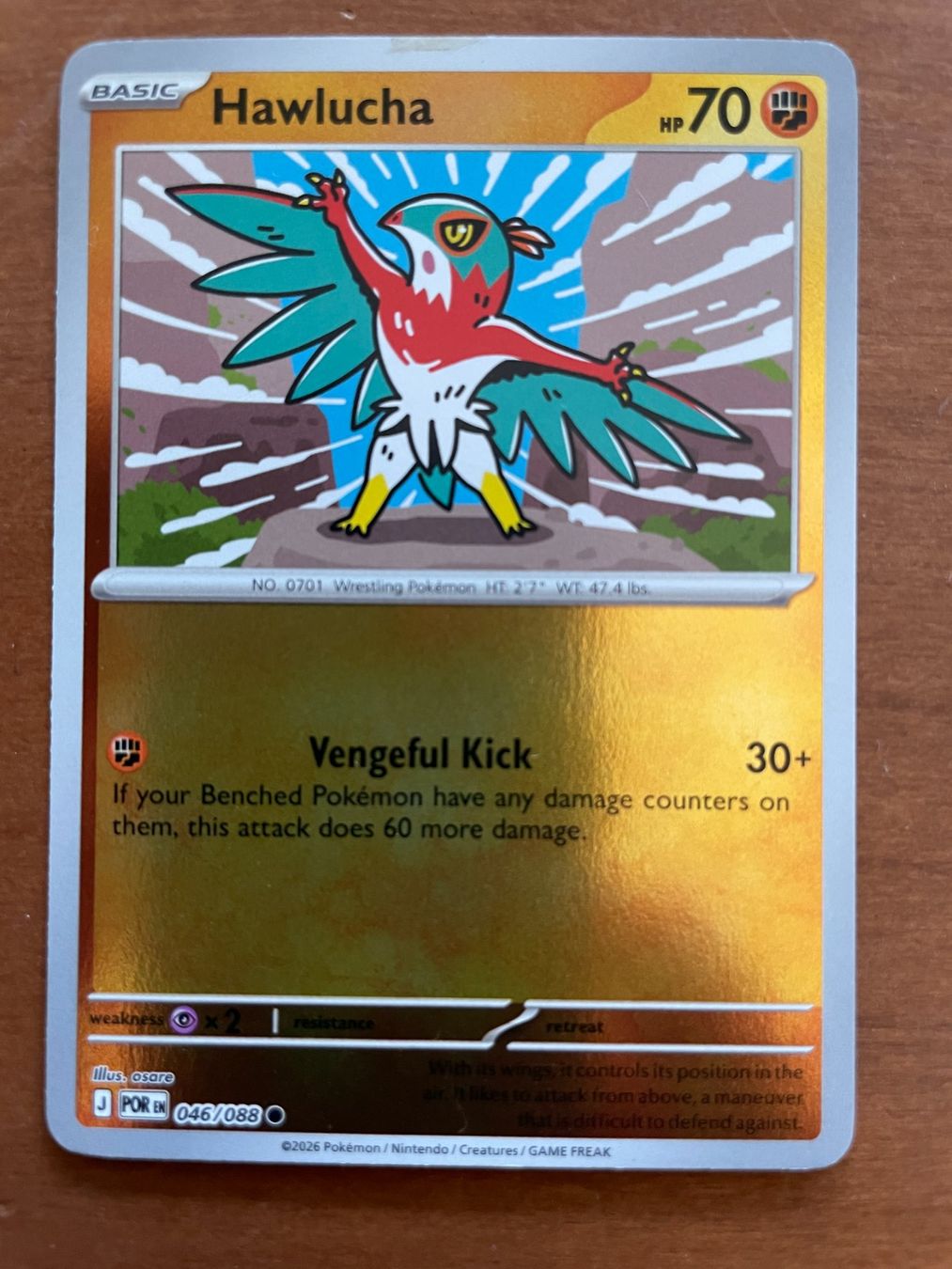 Pokémon Carte collezionabili: Pokemon Hawlucha Reverse (Versand gratis) – Nuovo (secondo la descrizione) da Chur venduto da Angerson
