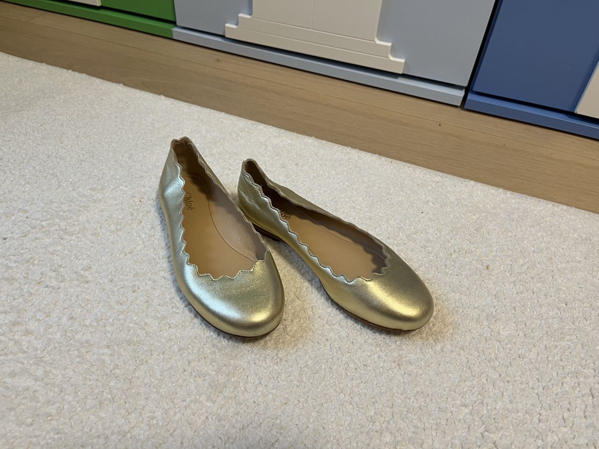Chloé Scarpe per ragazze: Chloe ballerine - gold – Usato da Genève venduto da VManic 2