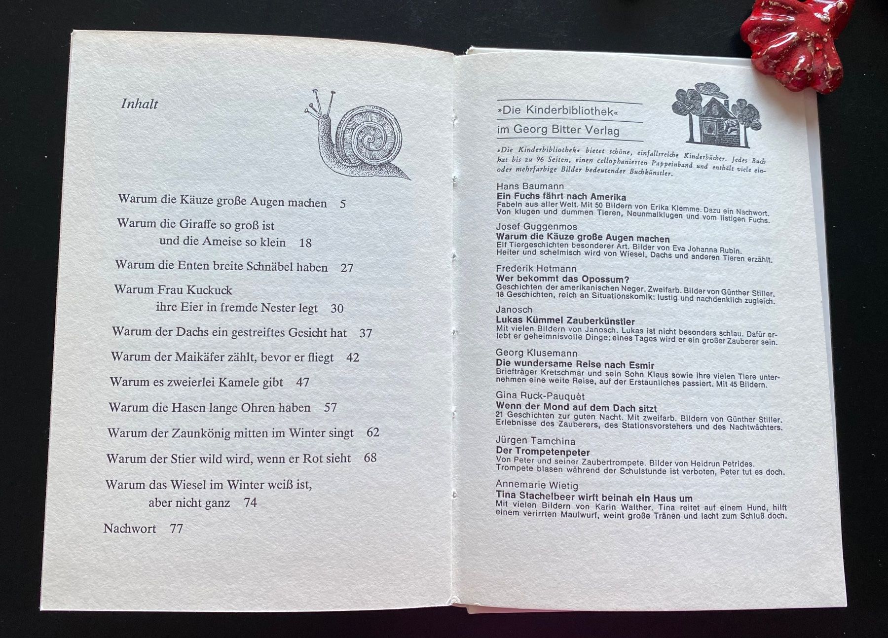 Libri: Warum die Käuze große Augen machen / 1969 – Usato da Nussbaumen AG venduto da schuba2000 6