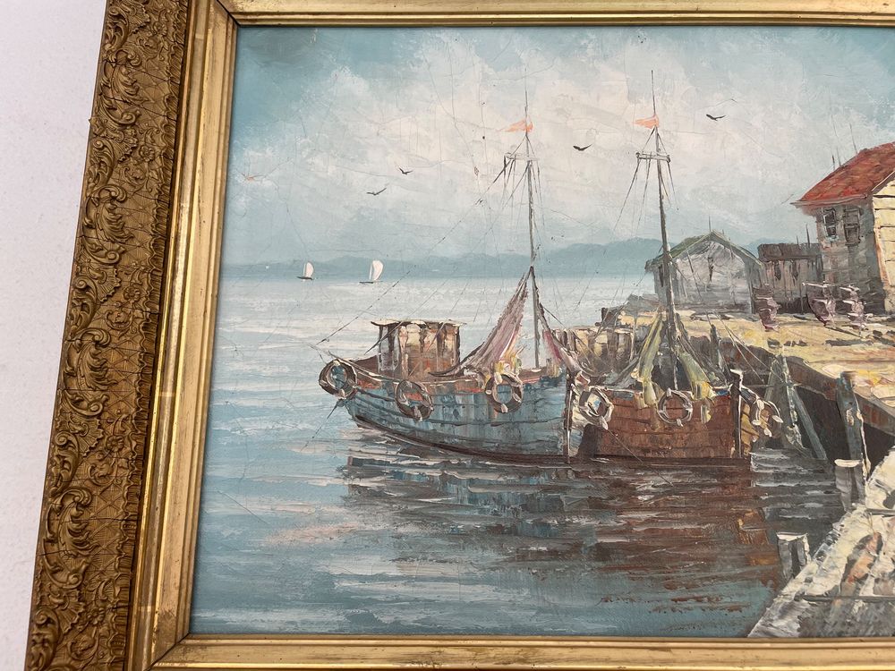 Ölgemälde aus Südfrankreich vintage Öl Gemälde Wandbild | Kaufen auf ...